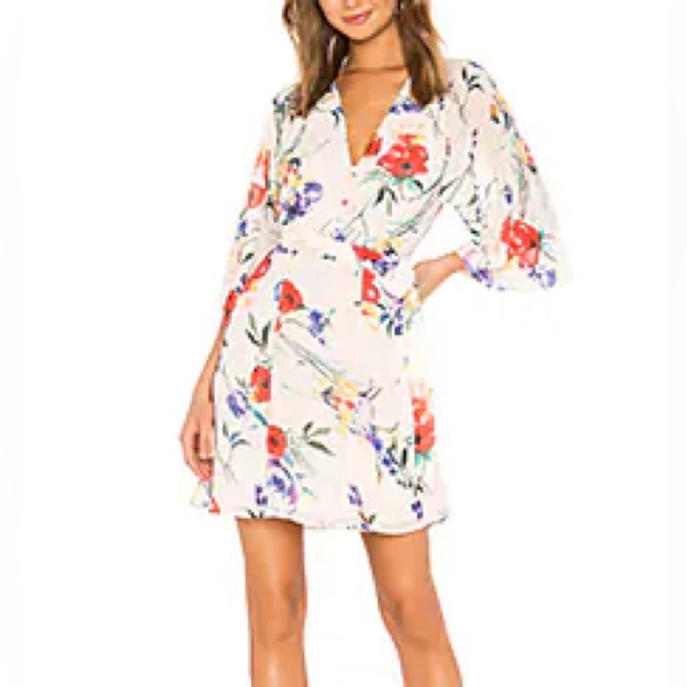 Revolve Yumi Kim Sweet Sunrise floral Dress in Poppies Waltz - Size Large - Picture 2 of 9